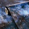 FunStick Carta da Parati Adesiva Muro Blu Scuro Cielo Notturno Stellato Carta Autoadesiva per Mobili Soggiorno Armadi Pellicola Adesiva per Pareti Blu Nero Rivestimento Bagno Galassia Spazio 44.5CMx3M