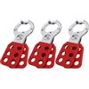 Kellegour Acciaio Lockout Hasp,3PCS Lock Out Tag Out Hasp,Lepre di Bloccaggio Lockout,Chiusura a Scatto a 6 Fori,Tamper-Proof Chiusura a Chiave per Tagout,Industria chimica,Logistica e Trasporto,Rosso