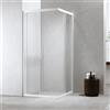 Auria Box Doccia Angolare 70x70 cm h190 - Cabina Doccia Scorrevole in Cristallo Temperato 6mm Trasparente, Profilo Alluminio Bianco Opaco, Chiusura Magnetica e Cuscinetti Sganciabili - Mod. Neat