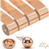 Aomig Amoig Mini Specchio Mosaico Vetro, Piastrelle Autoadesive A Specchio, Tessere Mosaico A Specchio per DIY, Artigianato, Palla Discoteca, 4 Rotoli,Colore Oro Rosa