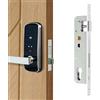 MOKIDO Serratura da infilare in acciaio inox 85/25 | Serratura del telaio tubolare per porta d'ingresso, cancello da giardino, porta della camera | serratura DIN L/R | scatola per porte in metallo e