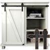 ETIASQSA Kit hardware per porta del fienile scorrevole 122 cm per mobile TV a porta singola, piccoli armadi, gancio a forma di J
