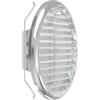 Plikc - Griglia aerazione tonda in ABS con rete anti insetti - MADE IN ITALY (Cromo 125/160mm.)