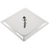 Wablissia Soffione doccia a pioggia, 20 cm, in acciaio inox 304, finitura cromata, design rotondo o quadrato, con gomito girevole, montaggio a parete o a soffitto (quadrato)