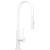 PRIMAGRAN Rubinetto da cucina 6030 Bianco con bocca flessibile FLEX 2, Rubinetto girevole per Lavello 360°, Rubinetto flessibile ad alta pressione