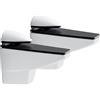 Sayayo Staffe Reggimensola a Morsetto Staffe per Mensole in Vetro 5-25MM | Morsetti Staffe per Mensole in Vetro e Legno, Bianche in Lega di Zinco, 2 Pezzi, Carico 15 KG, per Bagno, Cucina, Lavabo