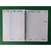 tipome Agenda SETTIMANALE A5 15x21cm - Blocco spirale - CON ORARI - 1 settimana su 2 pagine