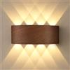 JaneYi Applique da Parete LED 8W 3000K Bianco Caldo IP65 per Interni ed Esterni