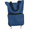 Pongnas Carrello Pieghevole Spesa con Ruote Borsa Oxford Blu