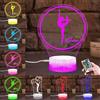 SSRUI Luce notturna personalizzata per ginnastica con nome personalizzato Lampada illusione 3D con diversi colori che cambiano, lampada da scrivania a LED per ginnastica, decorazione per la casa