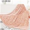 SEEGU Coperta arancione per letto matrimoniale, morbida e leggera, in pile, decorazione per la casa, per letto, divano, viaggi, campeggio, colore arancione corallo, regalo per donne e ragazze, 152,4 x 203,2