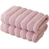 BERIBO Cloud - Set di asciugamani turchi, 100% cotone, 620 g/m² (quarzo rosa, 2 flanella per il viso)