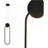 HOROZ ELECTRIC - Lampada a Sospensione LED ALWAYS 12W 700lm 4000K Bianco Neutro - Moderno Apparecchio LED Nero - Paralume Ovale - Lampadario per Camera da Letto, Soggiorno, Sala da Pranzo, Cucina