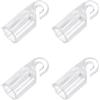QUARKZMAN Gancio Per Bacchetta Per Tenda, 4Pezzi 1 x 0.3 - Ricambi Per Tende Verticali Esagonali In Plastica, Gancio Rotante Per Bacchetta Per Parti Di Tenda Rotte (Trasparente)