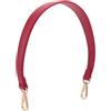 CALFOVERA Manici per Borsa in Pelle PU Corti da 48 x 2.5cm Tracolle in Pelle PU Rosse Cintura di Ricambio Larga e Piatta con Fibbie A Moschettone Girevoli per Borse da Ascella da Donna Portafogli