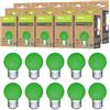Maxled, Light is Led! Lampadine Colorate LED E27 1W Equivalente 10W 50lm G45 Lampadina a Incandescenza Lampadine Colorate a LED per Halloween Natale Party Bar Non Dimmerablie 10 Pezzi Verde
