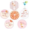 Rainway 6 sottobicchieri Aperol arancione, divertenti sottobicchieri in legno con frasi, accessori decorativi per l'estate, decorazione da tavolo, regalo per feste a tema, carnevale