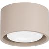 SOLLUX lighting Plafoniera piatta rotonda Gx53 LED a 1 luce Modo taupe