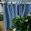 Yaland - Tende a quadretti, stile rustico, 60 x 100 cm, colore: Blu