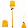 CJNQQJWS Spazzola per WC Trump, CJNQQJWS, con supporto, divertente, manico lungo, adatta per la pulizia quotidiana, gialla, plastica, 148 grammi