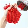 Duories 50 mini nappine in seta fatta a mano, con nappine colorate, ciondolo a forma di nappa, passante per gioielli e accessori fai-da-te, borse, segnalibri, souvenir, rosso