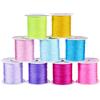 Craftdady 9 rotoli di filo di nylon satinato colorato da 0,4 mm, filo intrecciato in seta cinese, per perline e gioielli fai da te, collane, bracciali, artigianato