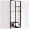 Homgoday Model342208 - Specchio da parete in metallo, 100 x 40 cm, colore: Nero