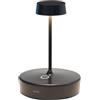 Zafferano, Swap Mini, Lampada da Tavolo Ricaricabile e Senza Fili con Controllo Touch, Adatta per Salotto ed Esterni, Dimmer a Step, 2200-3000 K, Altezza 14,8 cm, Colore Nero