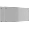 vidaXL Schienale da cucina 2 pcs Grigio chiaro 80 x 40 cm, Parapetto in vetro moderno e resistente per cucina, schermatura anti-calore, design elegante, facile da installare