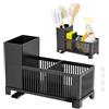 jinminamz Porta Spugna Cucina Lavello,Organizzatore Di Spugne, Organizer Per Lavello In Plastica Con Vassoio Di Scarico Automatico Per Accessori Da Cucina Spugna/Spazzola/Piatto Per Il Sapone