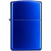 Generico Accendino a Benzina Ricaricabile in Metallo Flip Top Meccanico Tascabile (Blu)