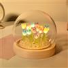 Richaa Graziose lampade colorate con 20 tulipani, luce notturna a forma di fiore, simpatiche luci per camera da letto, regali per donne, alimentate a batteria (non incluse)