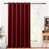 PONY DANCE Tende Oscuranti Termiche Isolanti per Camera da Letto | Divisoria Interni, per Soggiorno, per Salotto, con Anelli, Privacy, Separa Ambienti, 1 Pezzo L 200 x A 210 CM, Rossa