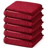 Euroricami Viterbo Set 6 Coprisedie Cuscini Bielastici 40x40 cm con Elastico e Cerniera Sfoderabile Tessuto Elasticizzato Made in Italy Lavabili Bordeaux