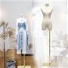 QJSZMEI Manichino da sarto, busto da donna regolabile in altezza con base in metallo rettangolare, manichino da vetrina femminile per abbigliamento vestito vetrine finestra negozio ( Taglia: B )