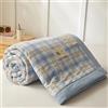 DOTBUY-SHOP Trapuntino Copriletto Estivo Primaverile, Cotone Trapunta Leggera, Motivo a Quadri Piazza Copriletto Trapuntato per Letto Singolo, Letto Matrimoniale (Blu Giallo,200x230cm)
