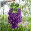 PmHaurient 6 glicine artificiale da appendere, 1,9 m, glicine artificiale, fiori da appendere, ghirlanda di glicine in seta, per matrimoni, giardino, feste, decorazione da parete per la casa (6 pezzi viola