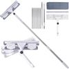 GBKDQQ Tergicristalli telescopico 3,6 m, lavavetri con asta telescopica (35 cm), 2 in 1 con asta di prolunga, set di pulizia per finestre con squeegee e panno in microfibra per finestre alte