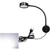 Youngine Lampada da lettura 5W, Youngine Collo di cigno flessibile Lampada da lettura 5W con interruttore On / Off, Applique da parete con luce d'accento Art Works Show, 6000K (Nero - Bianco freddo)