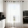 WUXXIANG Tende per Interni Moderne 140 x 250 cm Semitrasparenti, Eleganti, Morbidi, Bellissime Tende Trasparente con Occhielli per Camera da Letto e Soggiorno Cucina Sala da Pranzo, Bianco