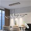 Likflyer Lampada a Sospensione LED Dimmerabile con Design Creativo a Serpente Ritorto. Lampadario per Isola della Cucina Bar Sala da Pranzo Salotto Loft, Nero Galvanizzato, L120CM