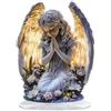 LOLANIUT Angelo decorativo in 2D, decorazione per preghiera, angelo, 20 cm, in acrilico, decorazione da tavolo, decorazione da cimitero, decorazione per commemorazione, per il dolore, per conforto spirituale e