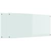 vidaXL Schienale da cucina 2 pcs Bianco 110 x 50 cm vetro temperato, Parapetto in vetro moderno e resistente per cucina, schermatura anti-calore, design elegante, facile da installare
