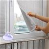 HDEYRSX Pellicola Anticalore per Vetri Finestre,Pannello Termoriflettente,Pellicola Isolante Riflettente in Alluminio,Interno,Esterno,con Ventosa,Riutilizzabile,Personalizzabile (50cm x 100cm)