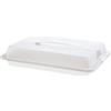 Rotho John Maggiordomo da Festa con Cappuccio e Maniglia, Plastica (PP) senza BPA, Bianco/Trasparente, 43.5 x 29.5 x 9.0 cm