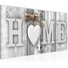 Runa Art Quadri Moderni Home Effetto Legno 1 Pezzo Tela Non Tessuta Soggiorno Corridoio Vintage Bianco e Nero 503312c