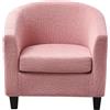 Meigeh Copripoltrona Chesterfield 2 Pezzi Elasticizzato Copripoltrona 1 Posto Fodere per Sedie da Tullsta Cocktail Rosa