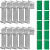 Estika Fissaggio Klemmfix per tenda avvolgibile, tenda termica, tenda avvolgibile oscurante, 10 pezzi, colore bianco, con cuscinetti adesivi