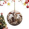 Generisch Ornamenti per presepe, decorazioni natalizie per presepe in acrilico 2D | decorazioni per presepe natalizio, decorazioni cristiane creative, ornamenti religiosi per albero di Natale, auto