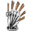 Corredocasa Royalty Line - Set di 8 coltelli Professionali in Acciaio Inox, in Confezione Originale (Marrone)
